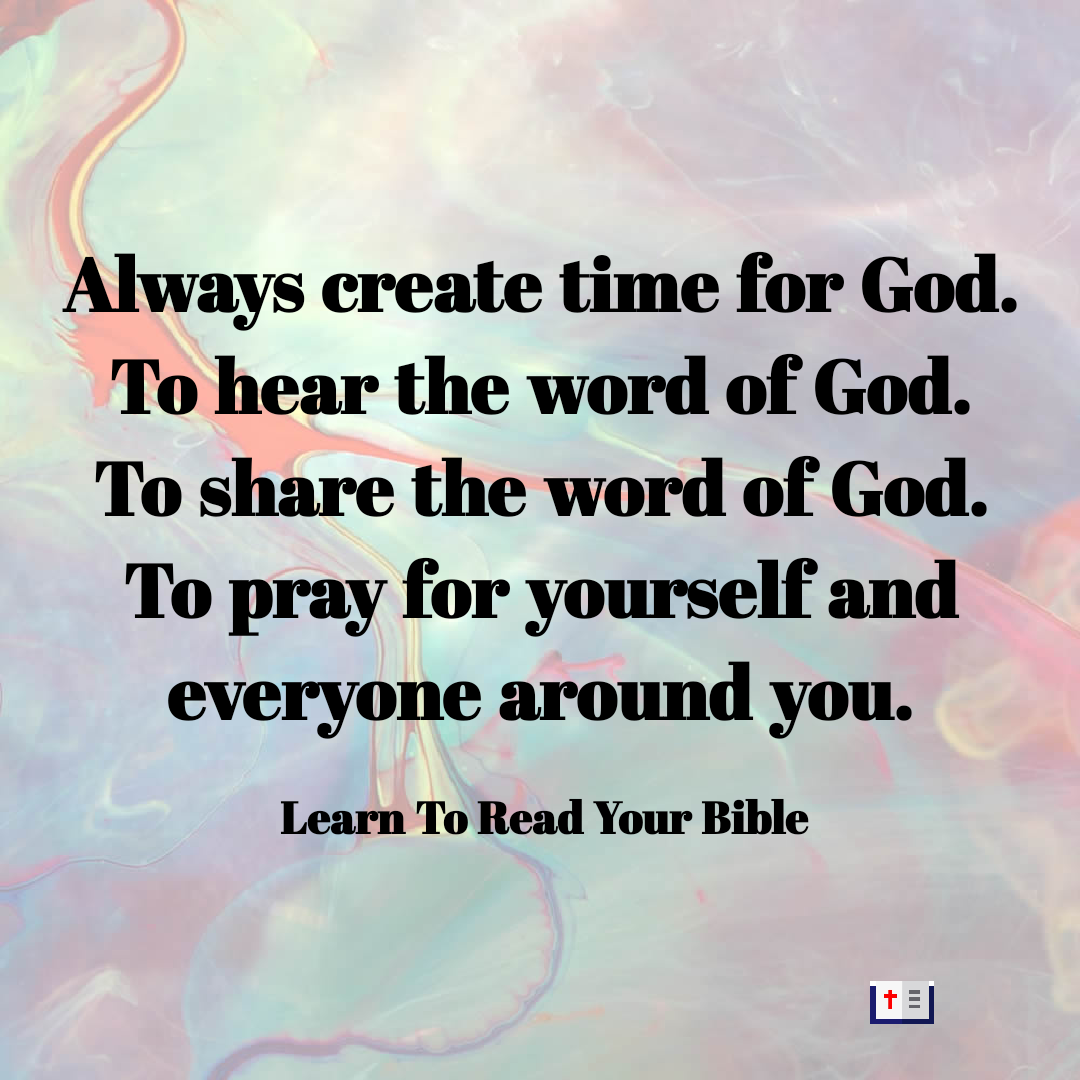 Create time for God